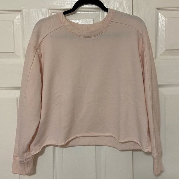 aerie Tops - Aerie Oversized Light Pink Cropped Sweater